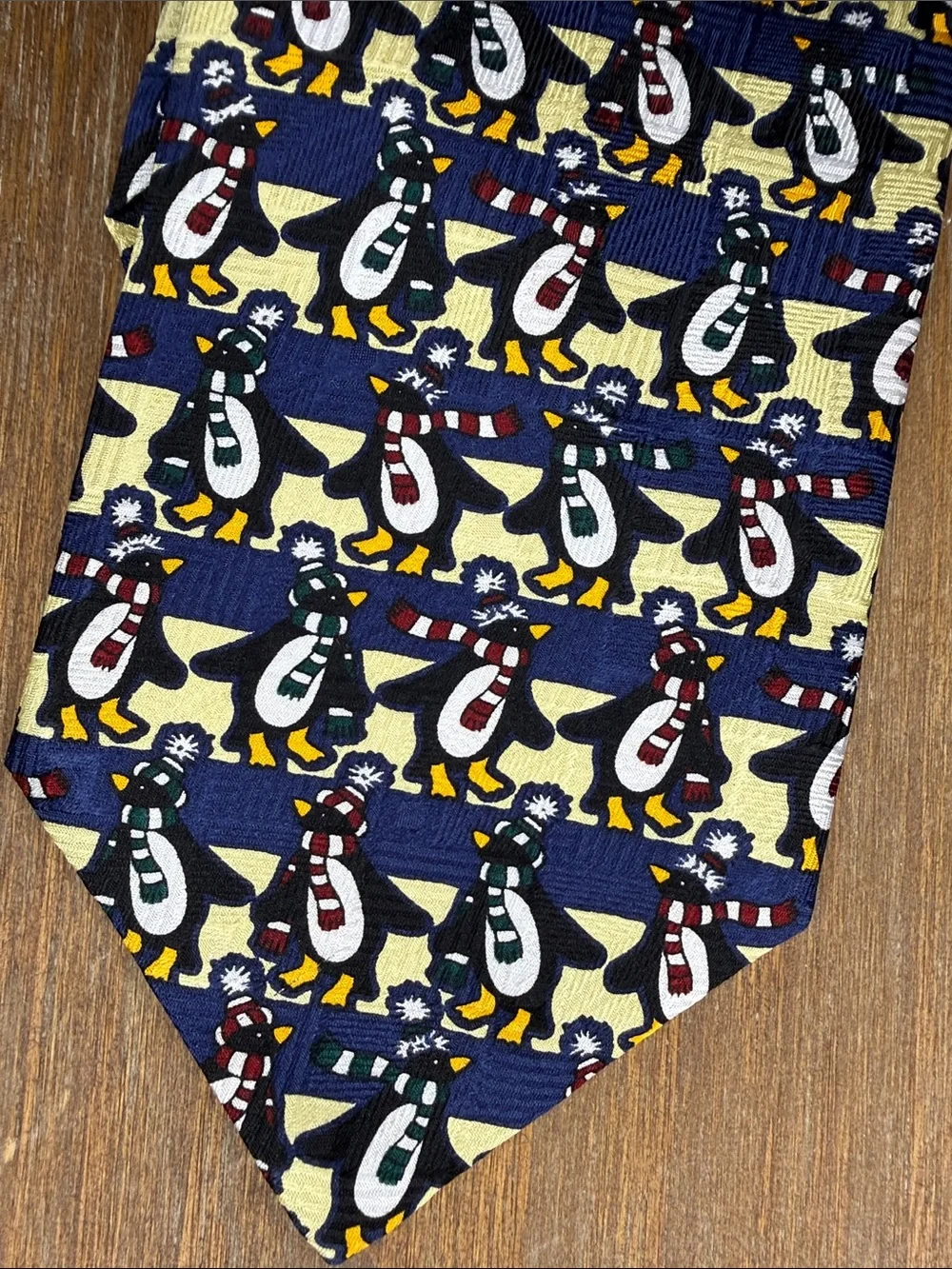 Franco Baretta Penguin Silk Holiday Tie Festive Made in USA